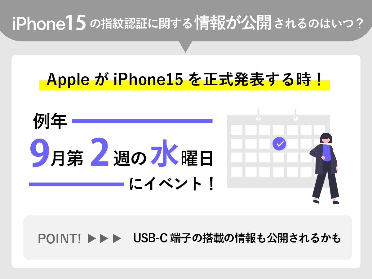 iPhone15の指紋認証に関する情報が公開されるのはいつ？